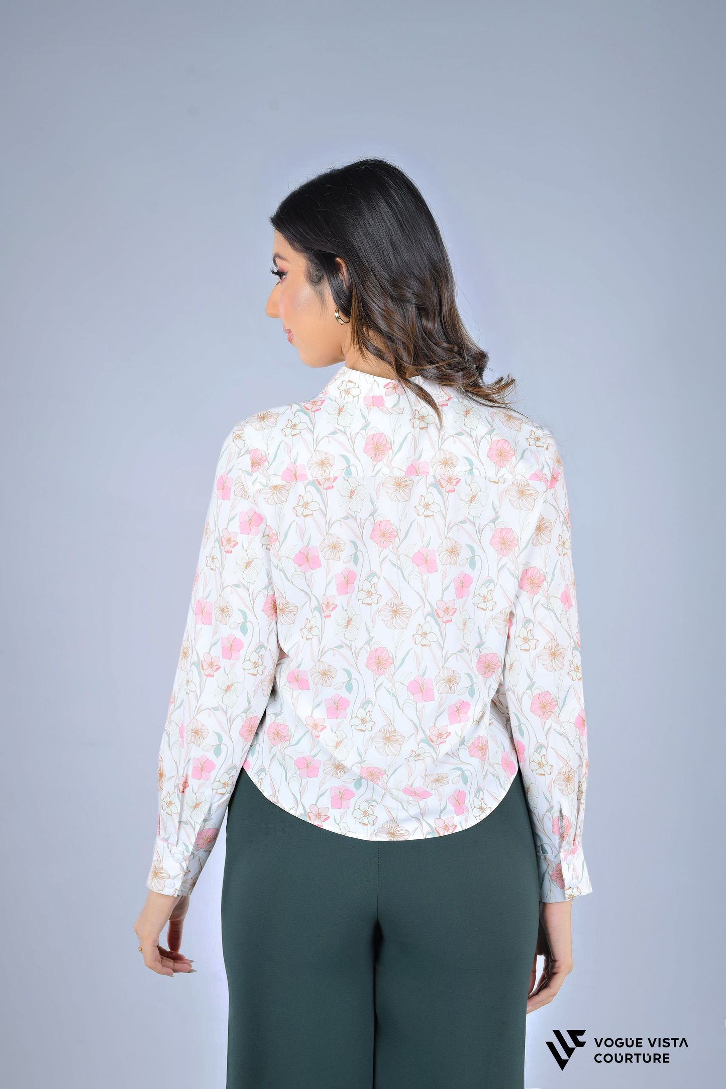 Floral Print Shirt (White Floral)