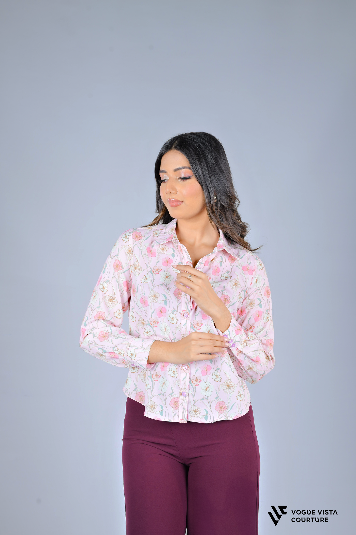 Floral Print Shirt (Pink Floral)