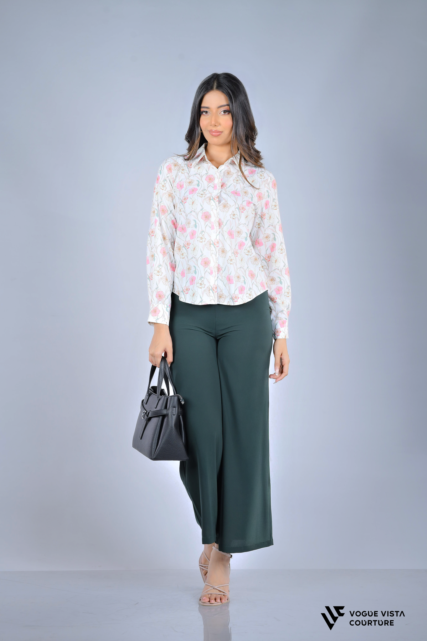 Floral Print Shirt (White Floral)