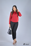 Elegant Embroidery Detail Top (Maroon)