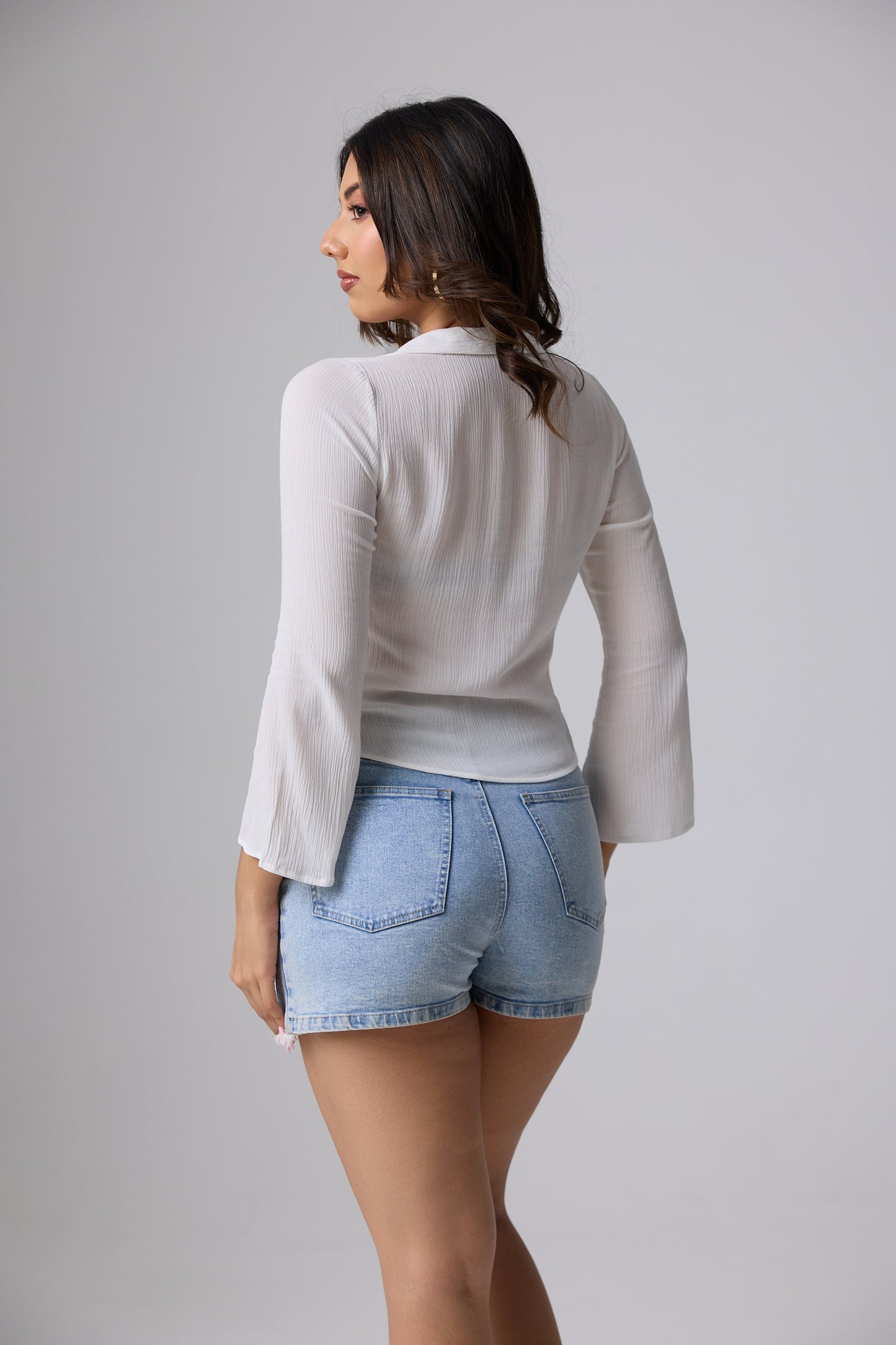 Luna Button Front Top