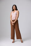 Tailored Wide Leg Pant (Chocolate Brown)