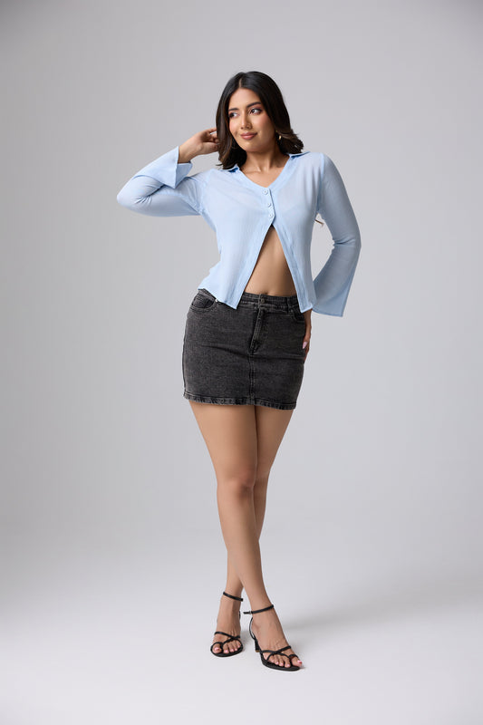 Luna Button Front Top