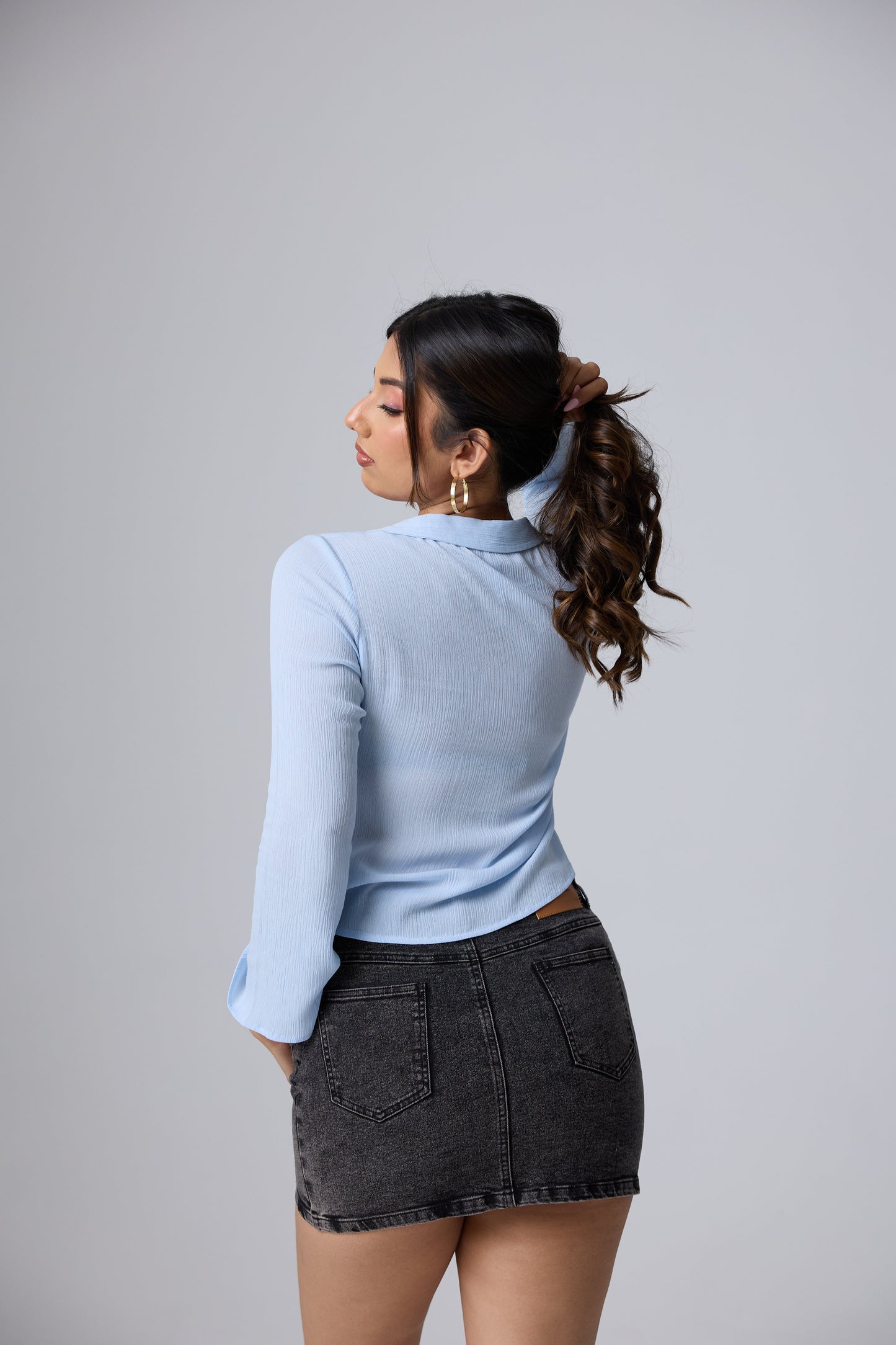 Luna Button Front Top